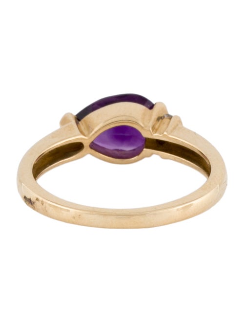 Ring 14K Amethyst & Diamond Cocktail Ring