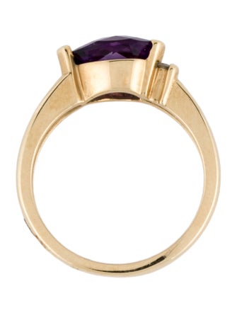 Ring 14K Amethyst & Diamond Cocktail Ring