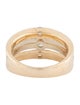 Ring 14K Diamond Three Row Band Ring
