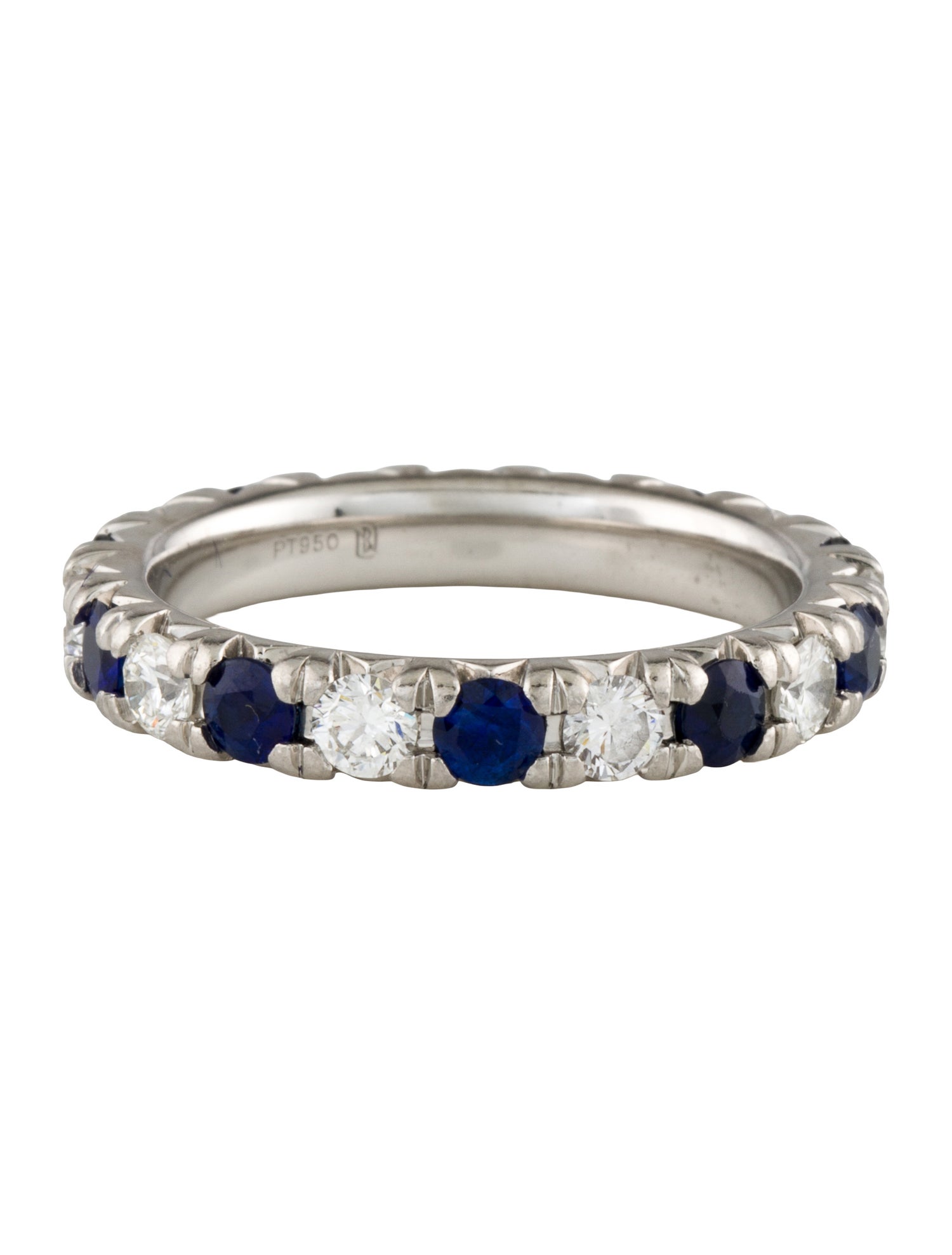 Ring Blue Nile Platinum Sapphire & Diamond Eternity Band