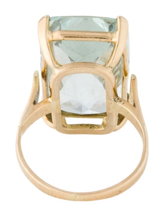 Ring 18K Aquamarine Cocktail Ring