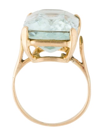 Ring 18K Aquamarine Cocktail Ring