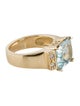 Ring 18K 4.31ct Aquamarine and Diamond Cocktail Ring