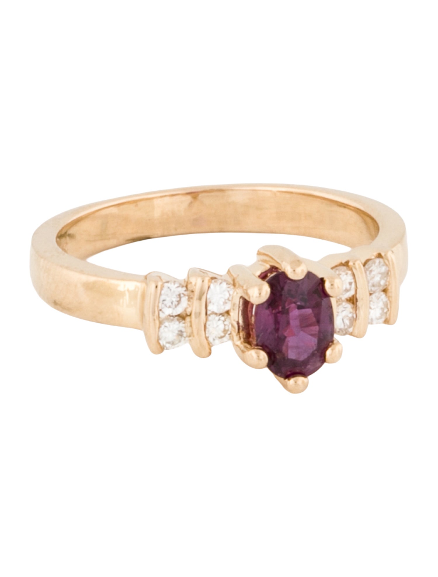 Ring Blu-Bell 14K Ruby & Diamond Cocktail