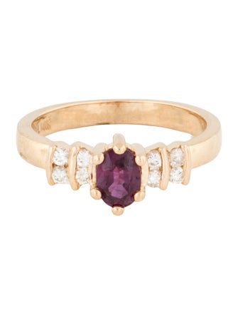 Ring Blu-Bell 14K Ruby & Diamond Cocktail Ring