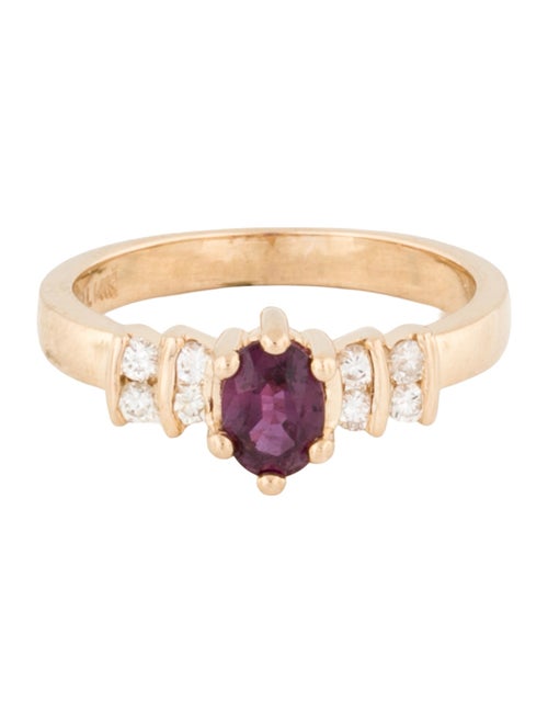 Ring Blu-Bell 14K Ruby & Diamond Cocktail Ring