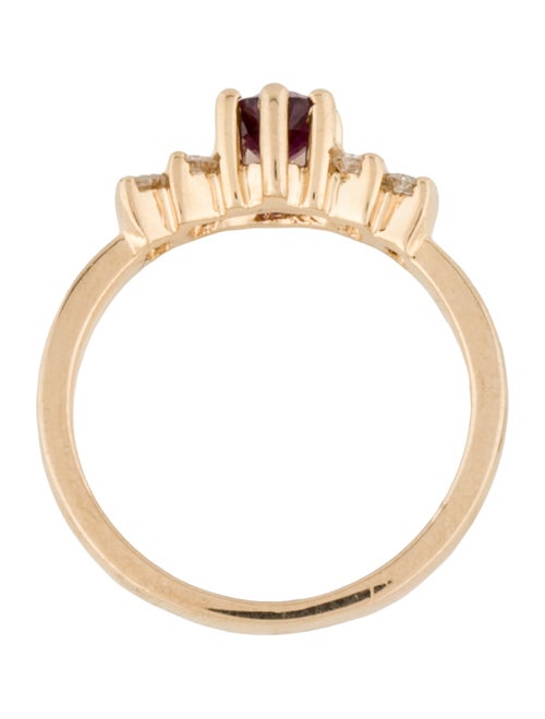 Ring Blu-Bell 14K Ruby & Diamond Cocktail Ring