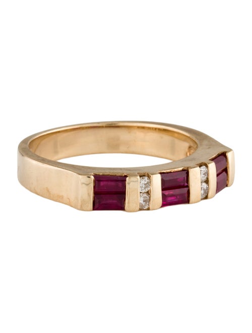 Ring 14K Ruby & Diamond Band