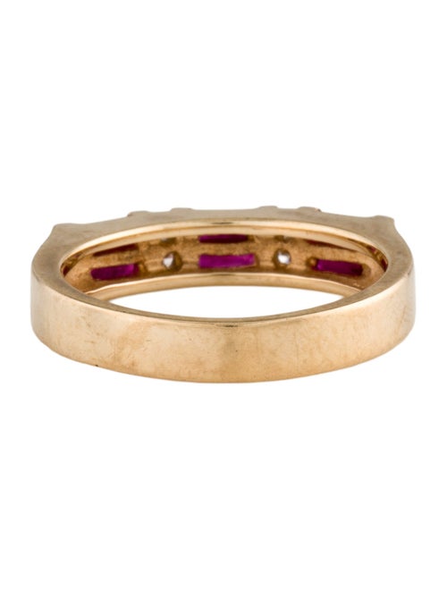 Ring 14K Ruby & Diamond Band