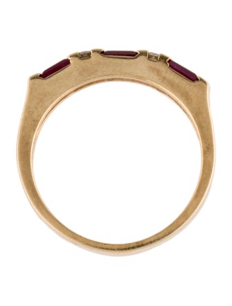 Ring 14K Ruby & Diamond Band