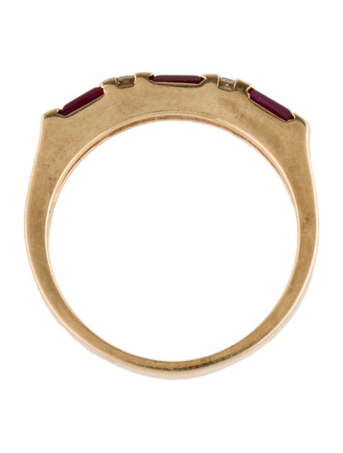 Ring 14K Ruby & Diamond Band