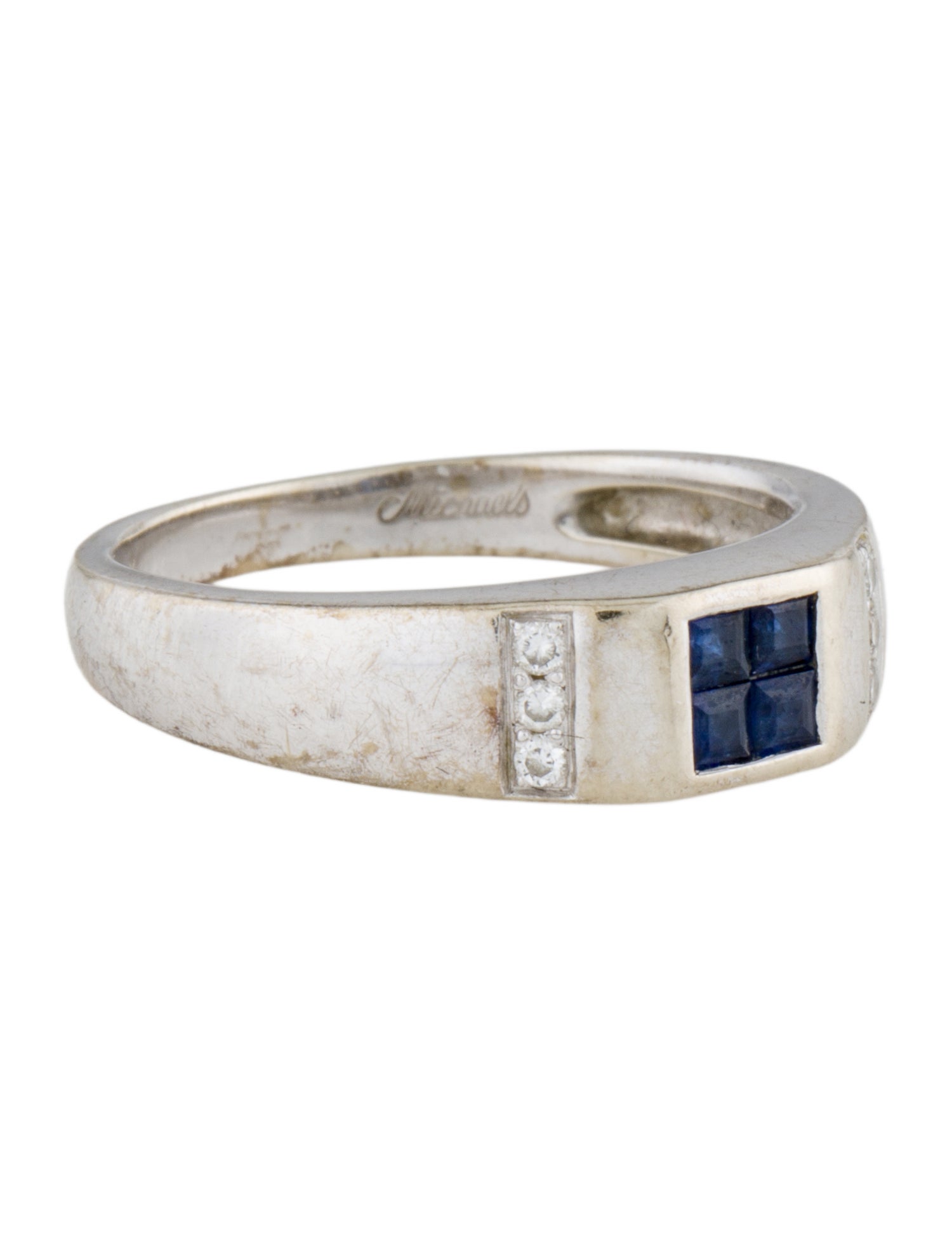 Ring 14K Sapphire & Diamond Band