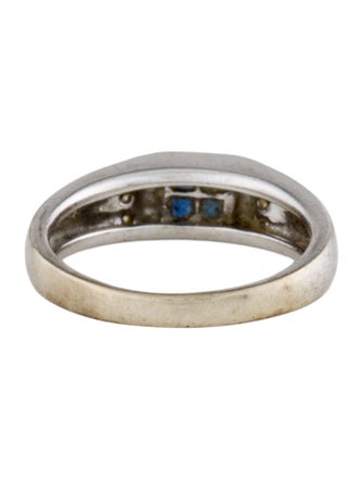 Ring 14K Sapphire & Diamond Band