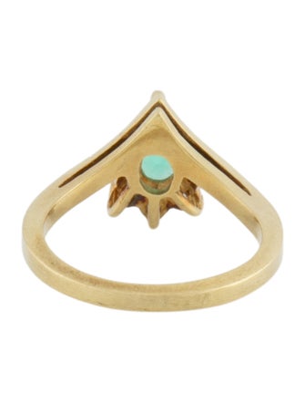 Ring 18K Emerald & Diamond Cocktail Ring