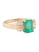 Ring 14K 1.38ctw Emerald & Diamond Cocktail Ring