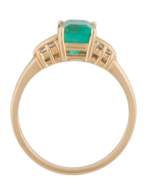 Ring 14K 1.38ctw Emerald & Diamond Cocktail Ring