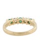 Ring 14K Emerald & Diamond Band Ring