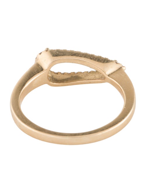 Ring 14K Prasiolite & Diamond Cocktail Ring