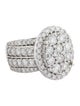 Ring 10K Diamond Cluster Cocktail Ring