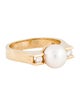 Ring 14K Cultured Pearl & Diamond Cocktail Ring