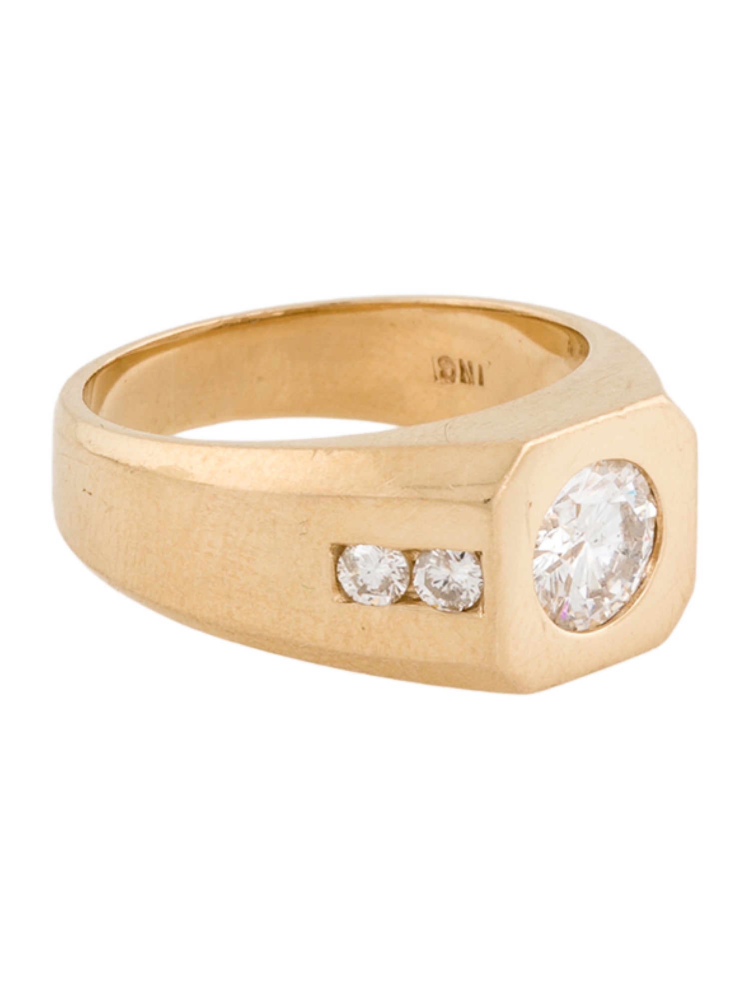Ring 14K 1.09ct Diamond Signet Ring