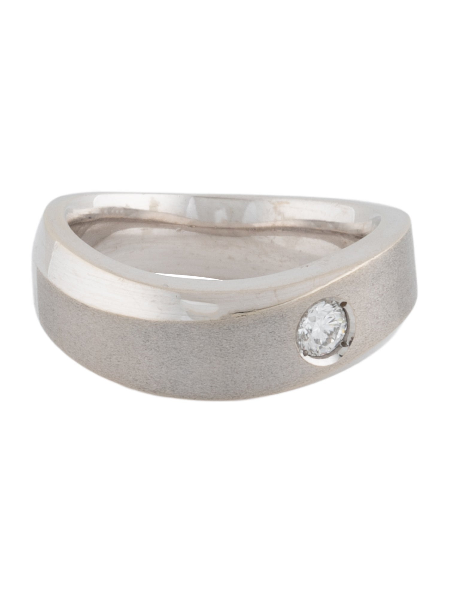 Ring 14K Diamond Wave Band Ring