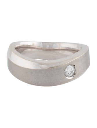 Ring 14K Diamond Wave Band Ring