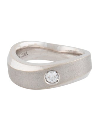 Ring 14K Diamond Wave Band Ring