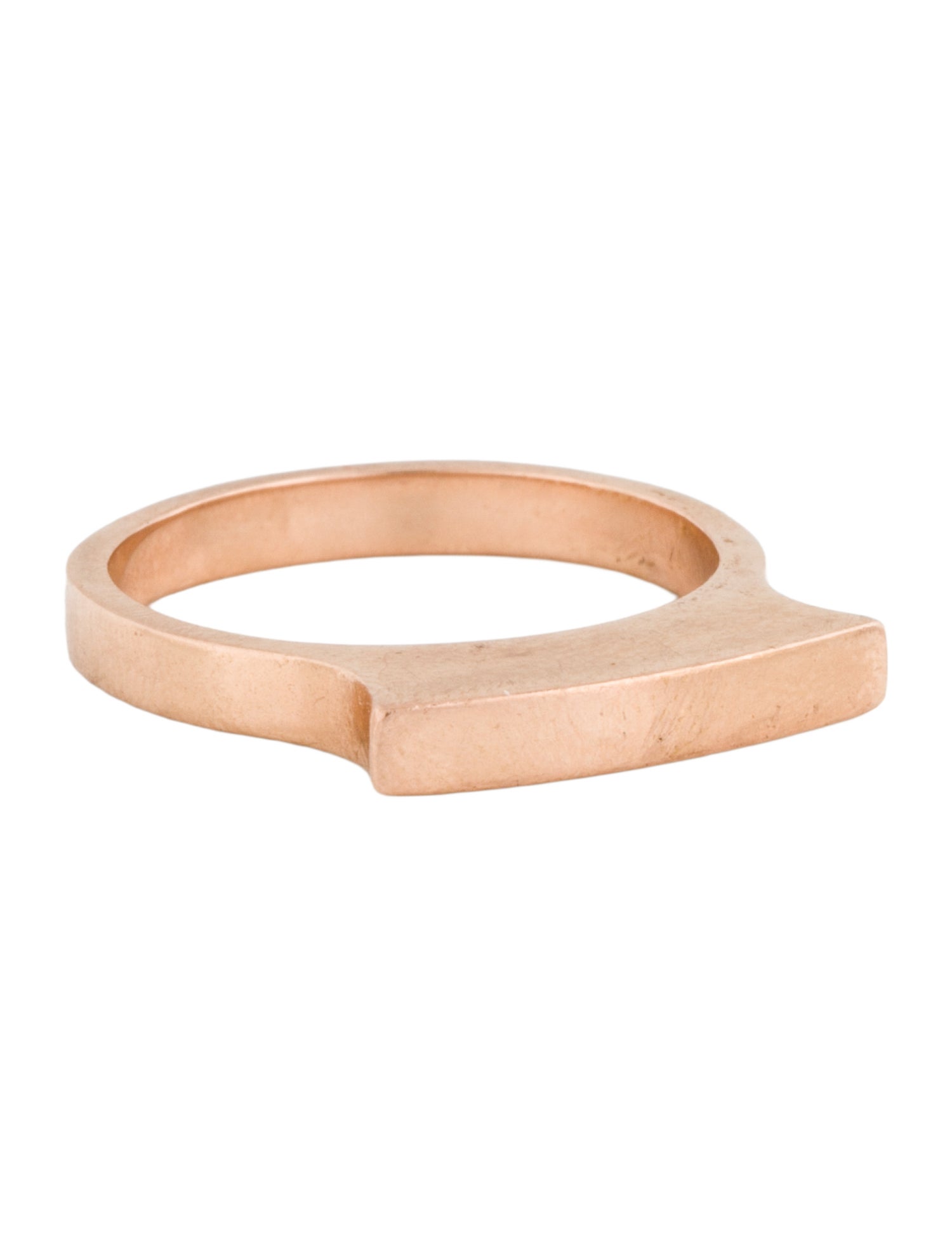 Ring 14K Abstract Bar Band