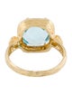 Ring 14K Topaz & Diamond Cocktail Ring