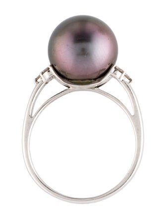 Ring Platinum Pearl & Diamond Cocktail Ring