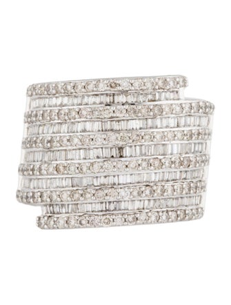 Ring 10K Diamond Crossover Cocktail Ring