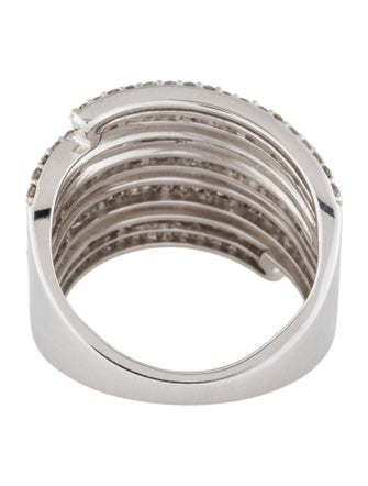 Ring 10K Diamond Crossover Cocktail Ring