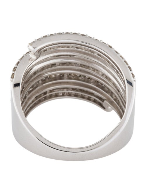 Ring 10K Diamond Crossover Cocktail Ring