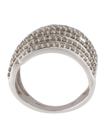 Ring 10K Diamond Crossover Cocktail Ring