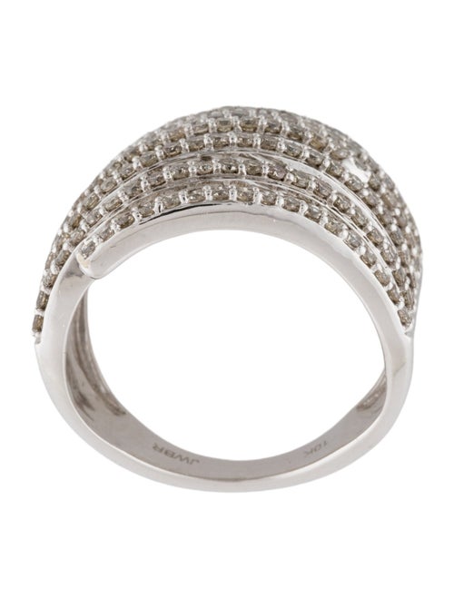 Ring 10K Diamond Crossover Cocktail Ring