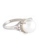 Ring Platinum Pearl & Diamond Cocktail Ring