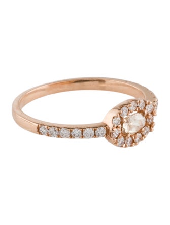 Ring 14K Diamond Oval Cocktail Ring