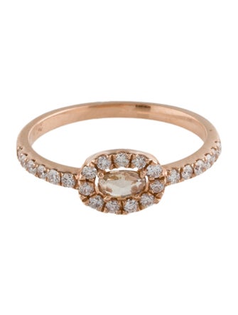 Ring 14K Diamond Oval Cocktail Ring