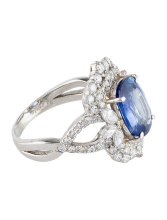 Ring Platinum 3.03ct Sapphire & Diamond Cocktail Ring