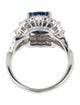Ring Platinum 3.03ct Sapphire & Diamond Cocktail Ring