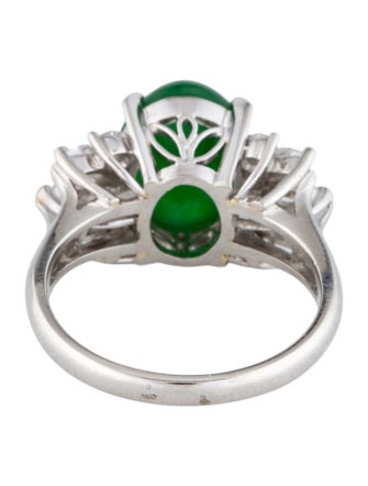 Ring Platinum 3.41ct Jadeite & Diamond Cocktail Ring
