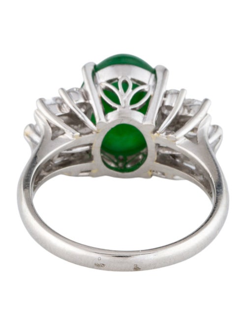Ring Platinum 3.41ct Jadeite & Diamond Cocktail Ring