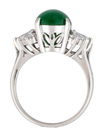 Ring Platinum 3.41ct Jadeite & Diamond Cocktail Ring