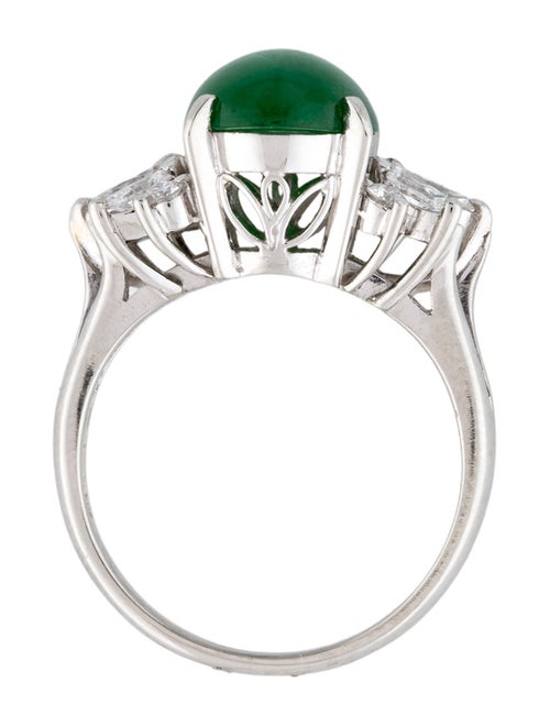 Ring Platinum 3.41ct Jadeite & Diamond Cocktail Ring