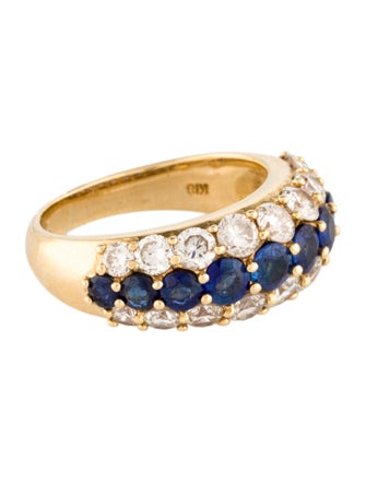 Ring 18K 1.39ctw Sapphire & Diamond Band