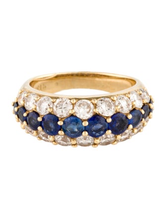 Ring 18K 1.39ctw Sapphire & Diamond Band