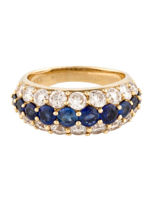 Ring 18K 1.39ctw Sapphire & Diamond Band