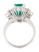 Ring Platinum 1.90ct Emerald & Diamond Cocktail Ring