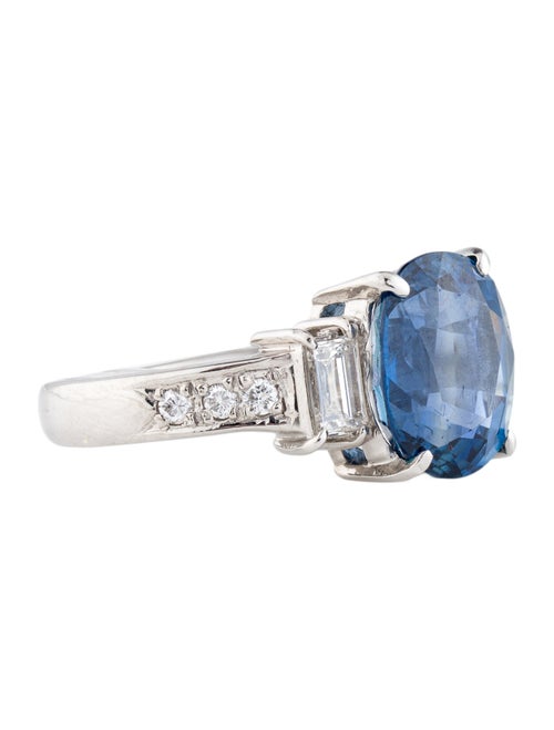 Ring Platinum 5.60ct Sapphire & Diamond Cocktail Ring